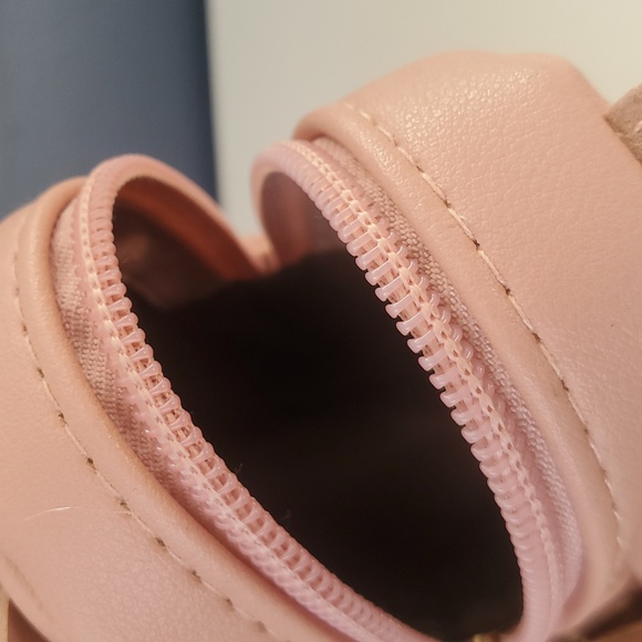 Pink Mini Backpack Bag Charm – Coin Purse Keychain – Bejeled Flower - Picture 7 of 12